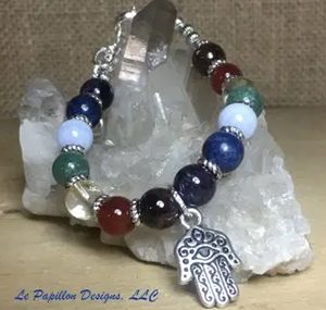Seven Chakra Evil Eye Charm Bracelet